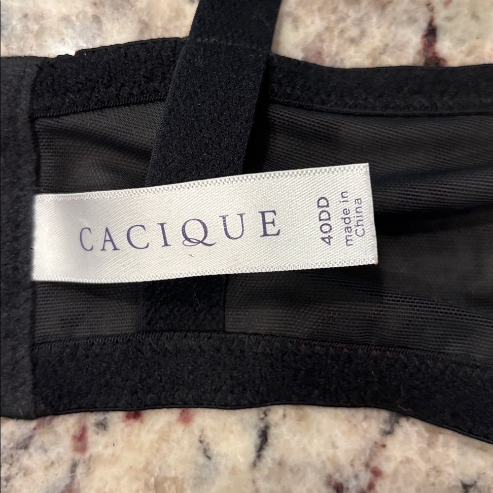 40DD Cacique Unlined Balconette Bra Bow Red Thick Adjustable Sexy Underwire - Picture 12 of 14